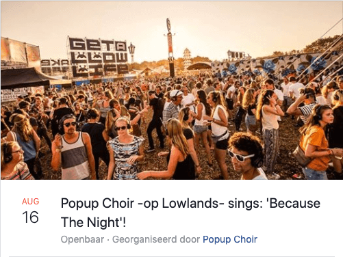 acts en entertainment op een festival uit onverwachte hoek namelijk de bezoeker zelf