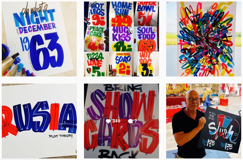 Eventbranding en signing in de iconische stijl van Henry the signpainter