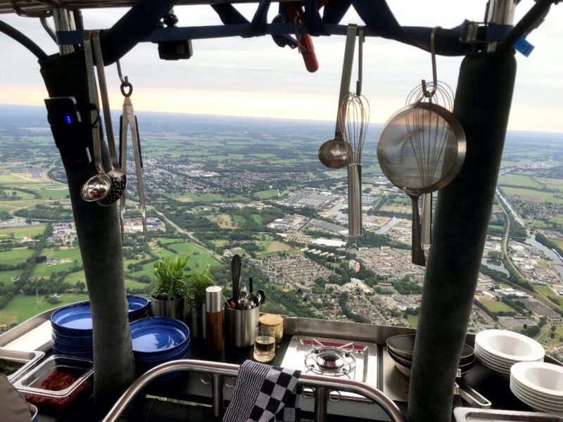 event inspiration | Open keuken-hoog niveau-Culinair ballonvaren-Fine dining