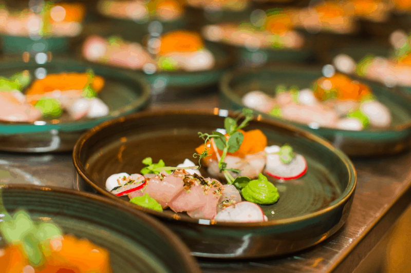 voorgerecht Kingfish - vineyard - catering - horeca - food - drinks