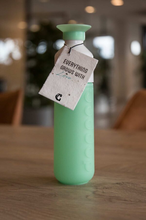 Groeipapier_ Dopper - uitnodiging, communicatietraject, duurzaam, ecologisch, natuur