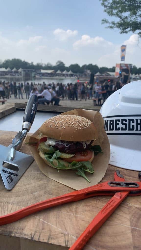 Hamburger - knijptang - onbeschaft