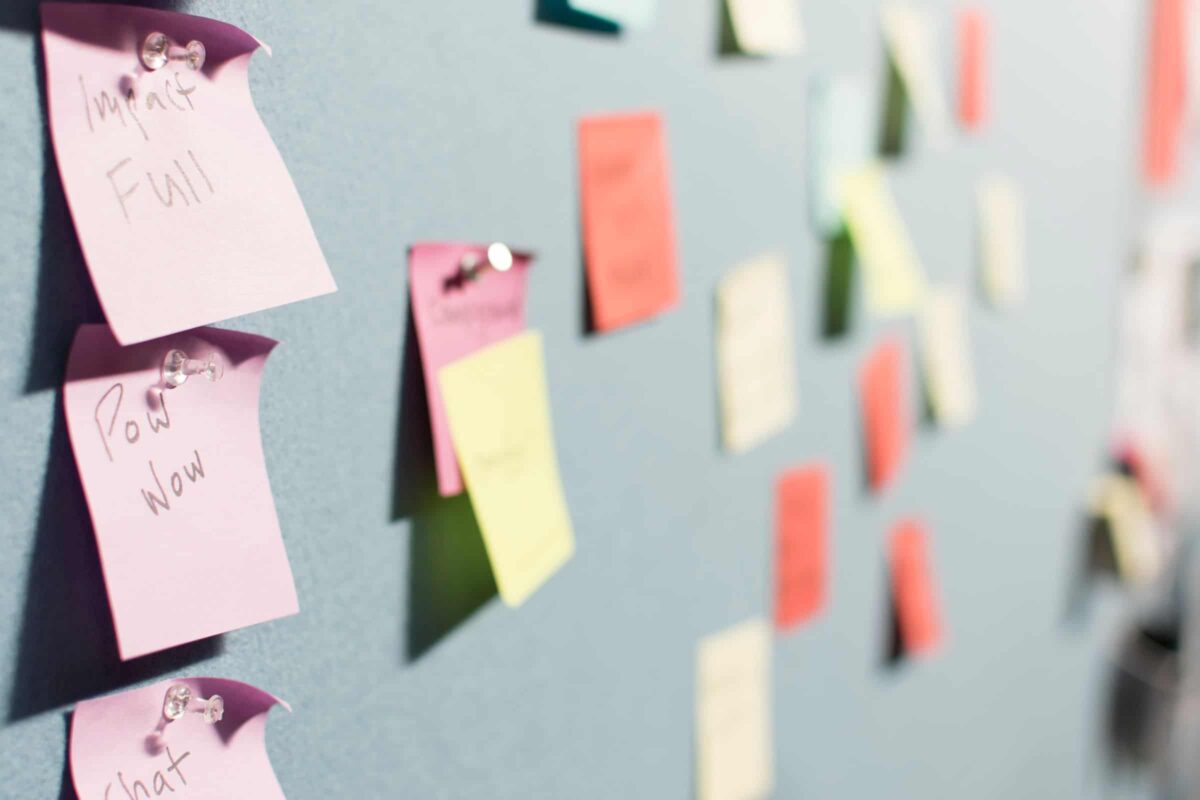 post its - boodschap - scrum