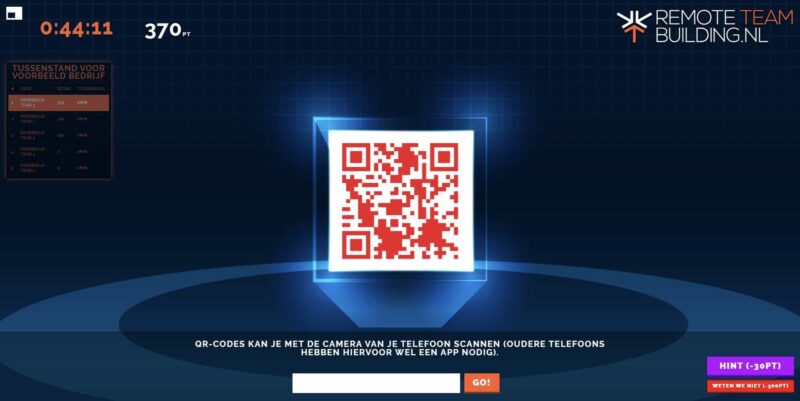 The Box Company - Remote teambuilding - online event - virtual event - QR code