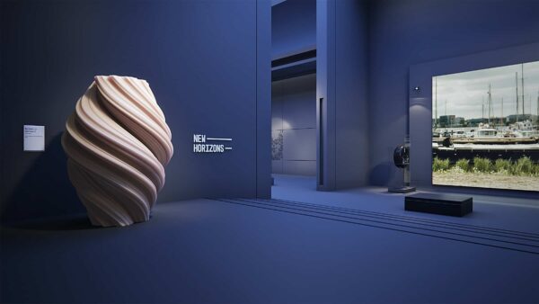 Event Inspiration - Vredestein 3D-design museum van Vredestein met kunstwerk op voorgrond