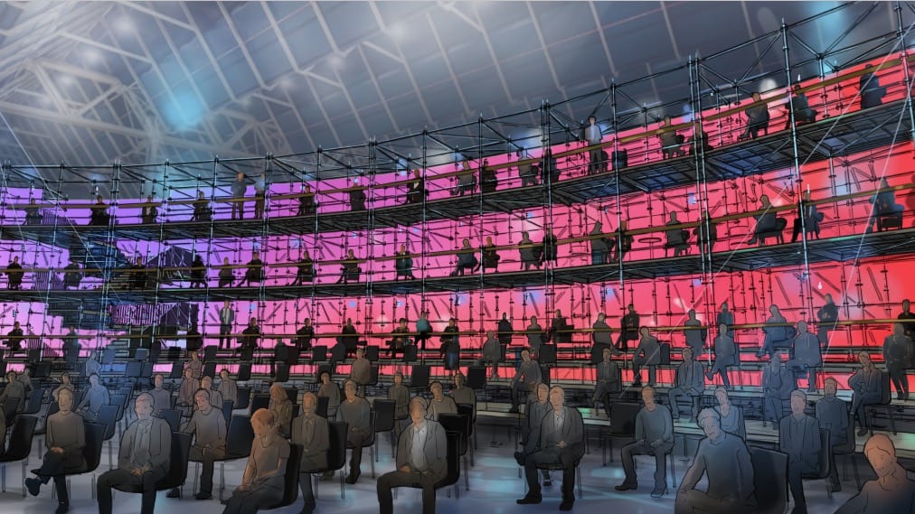 Vertical seating bij Jaarbeurs tijdens scala