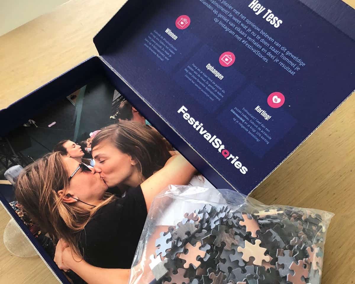 FestivalStories puzzel met foto erop als aandenken