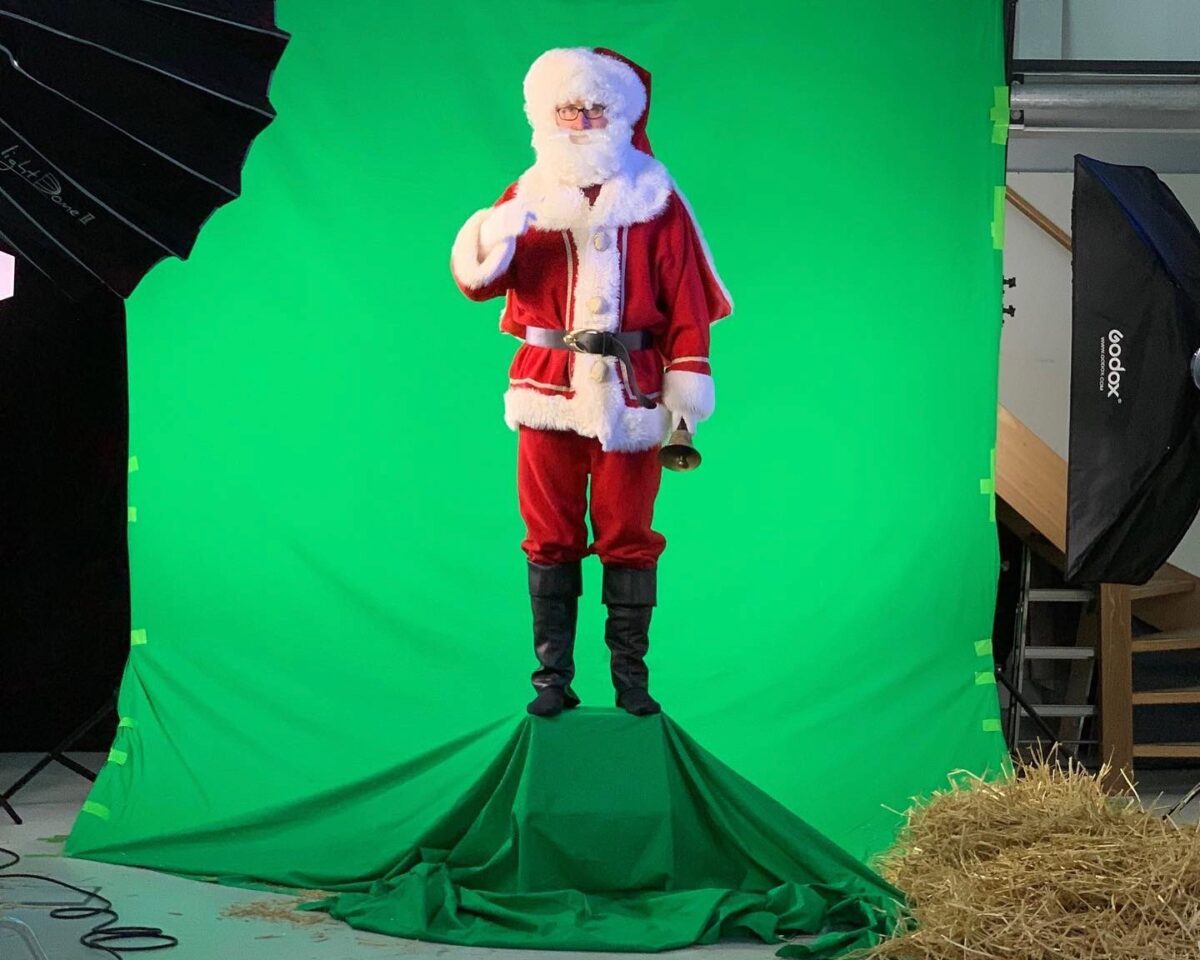 Kerstman voor een green screen