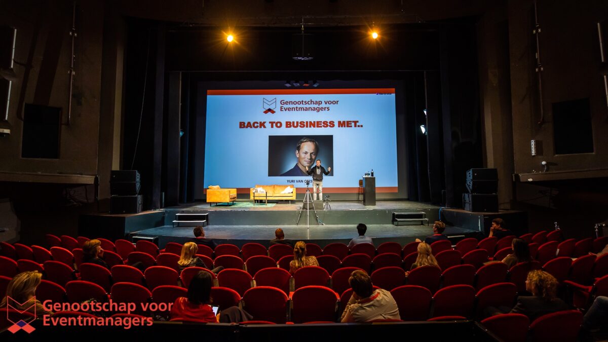 Yuri van Geest tijdens bijeenkomst Genootschap-voor-Eventmanagers