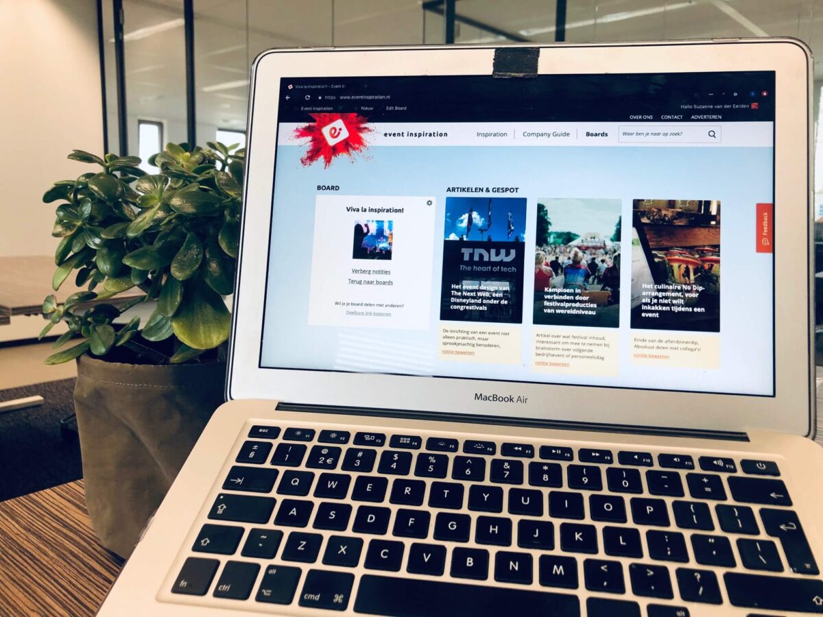 Foto macbook met Boards Event Inspiration