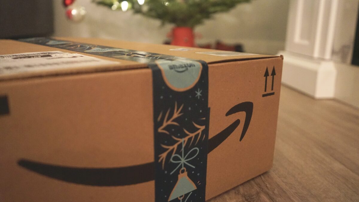 dicht pakket kerstboom achtergrond
