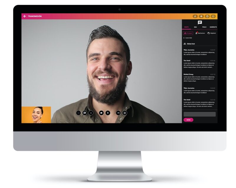 Online meeting Transmisión Livestreams van Invitado
