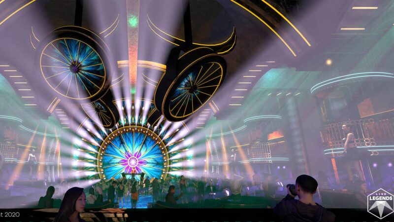 Lichtshow op podium