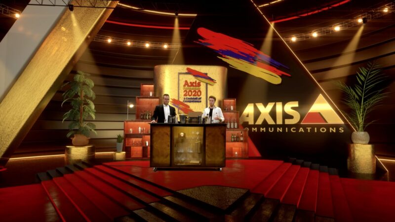 Twee presentatoren bij Axis Communications