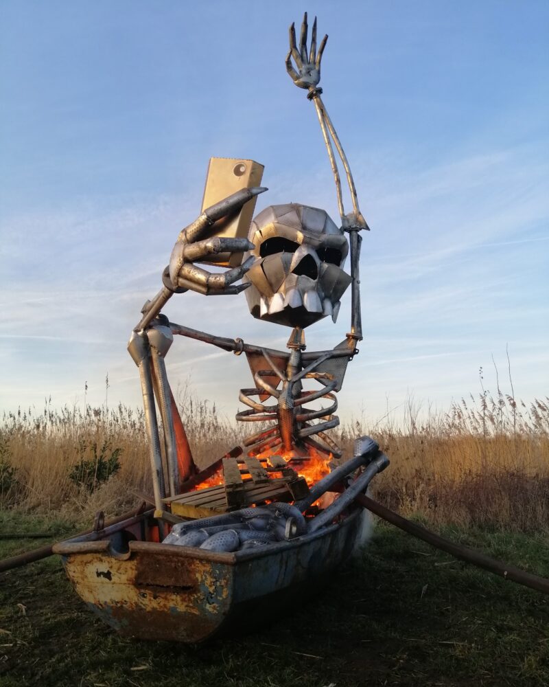Scrap Design kachel in vormen van skelet voor op festivals en events