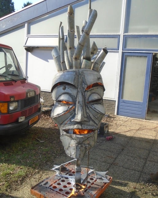 Scrap Design kachel in vorm van masker voor op festivals en events