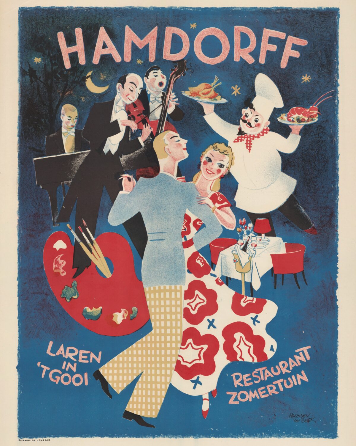 Hamdorff pamflet restaurant zomertuin Singer Laren