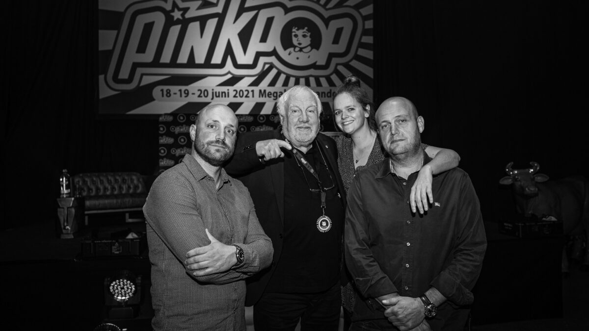 Foto George Deswijzen - Jan, Sierk, Tirsa en Niek Buro Pinkpop