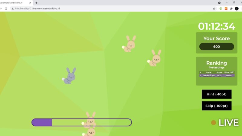 The Box Company Remote Teambuilding - screenshots scherm met spel3