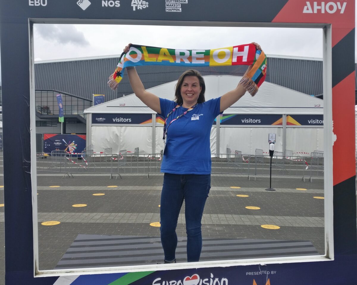 Inge Spier - eventmanager Intersafe - bij polaroidframe songfestival