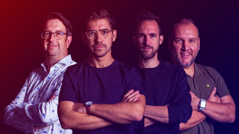 ONSTAGE team - vlnr Robert van den Boom William Watts Mark Van Loenhout Frank Ouwens