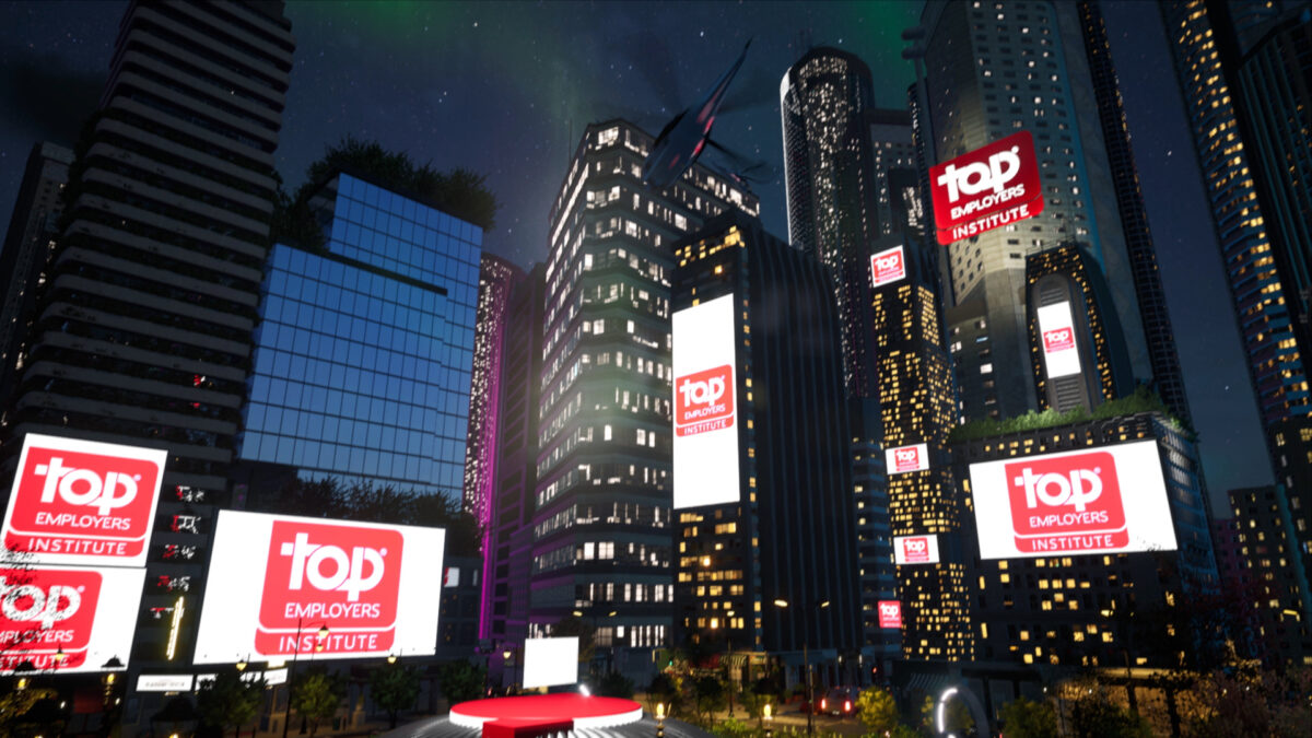 FX Agency - Top Employers Institute - hoge gebouwen - virtuele wereld