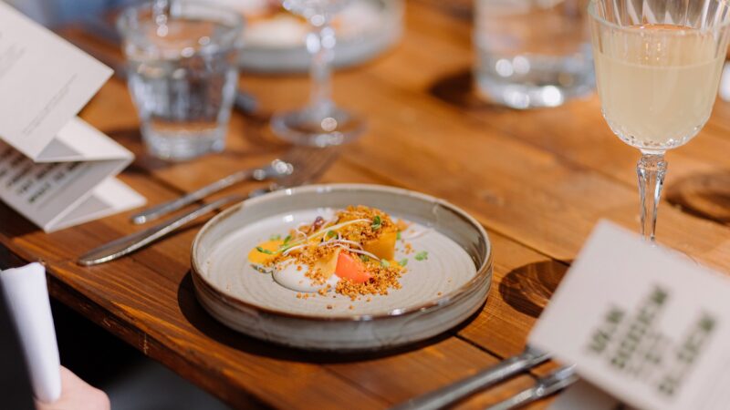 The Food Line-up gerecht tijdens diner