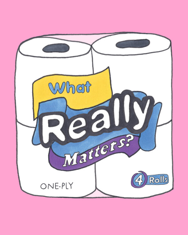 Grace Miceli - tekening van wc rollen