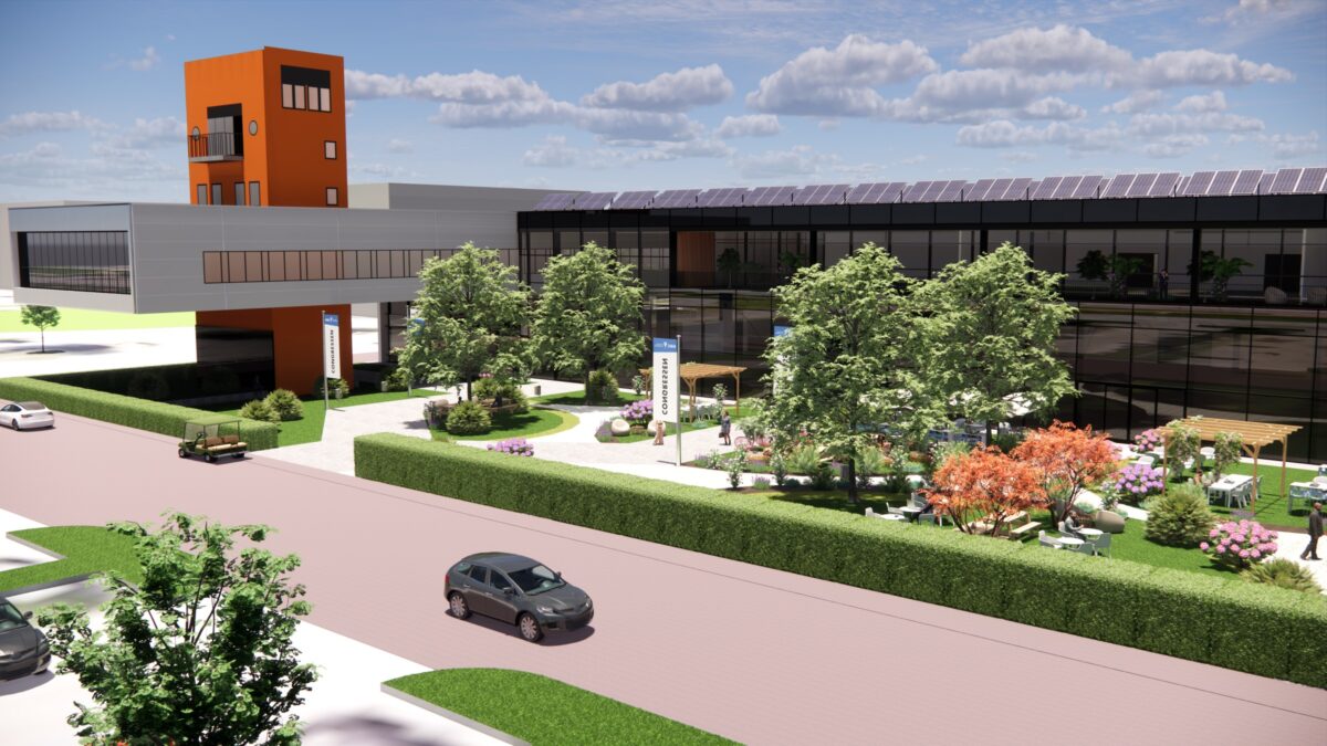Vooraanzicht nieuw NBC Congrescentrum