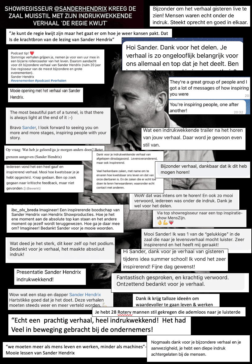 Reacties de regie kwijt - Sander Hendrix