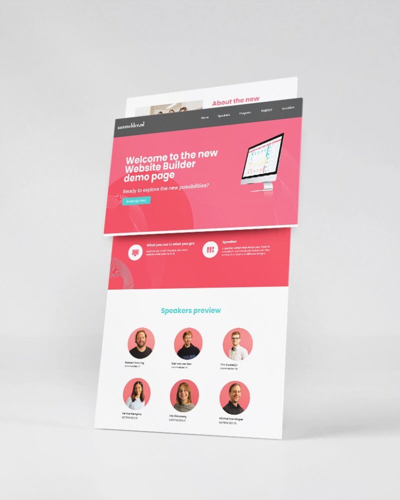 Nieuwe website aanmelder nl op laptop