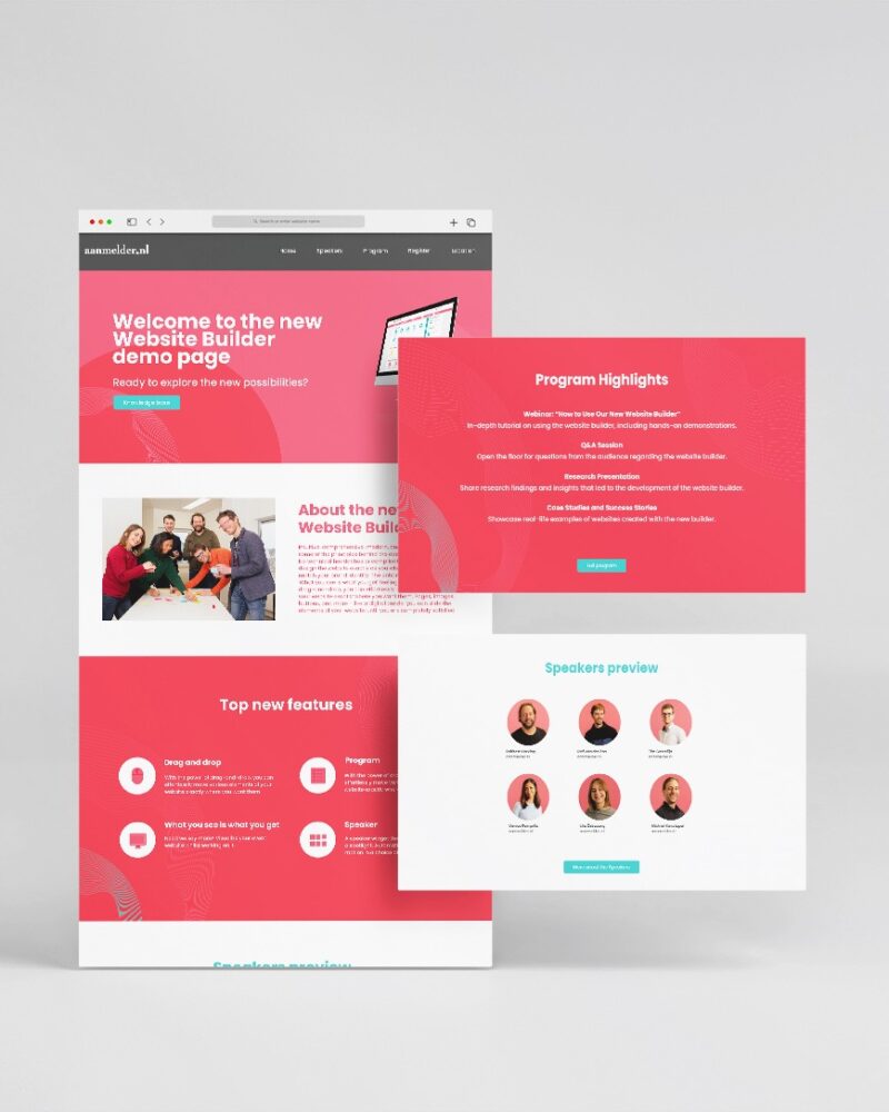 Nieuwe website aanmelder nl op laptop